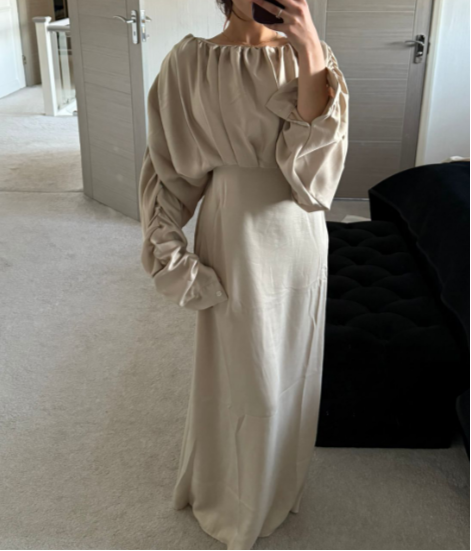 Pleat detail tie back occasion woven maxi dress