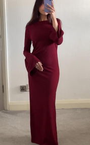 Frill sleeve every day crepe maxi dress