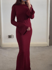 Frill sleeve every day crepe maxi dress