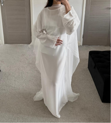 Cape detail tie back maxi occasion wear