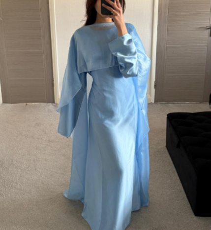Cape detail tie back maxi occasion wear