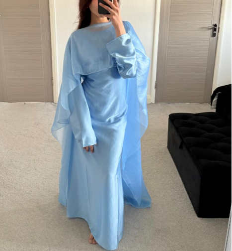 Cape detail tie back maxi occasion wear