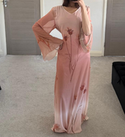 Ombre tie back chiffon Maxi dress