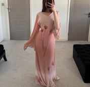 Ombre tie back chiffon Maxi dress