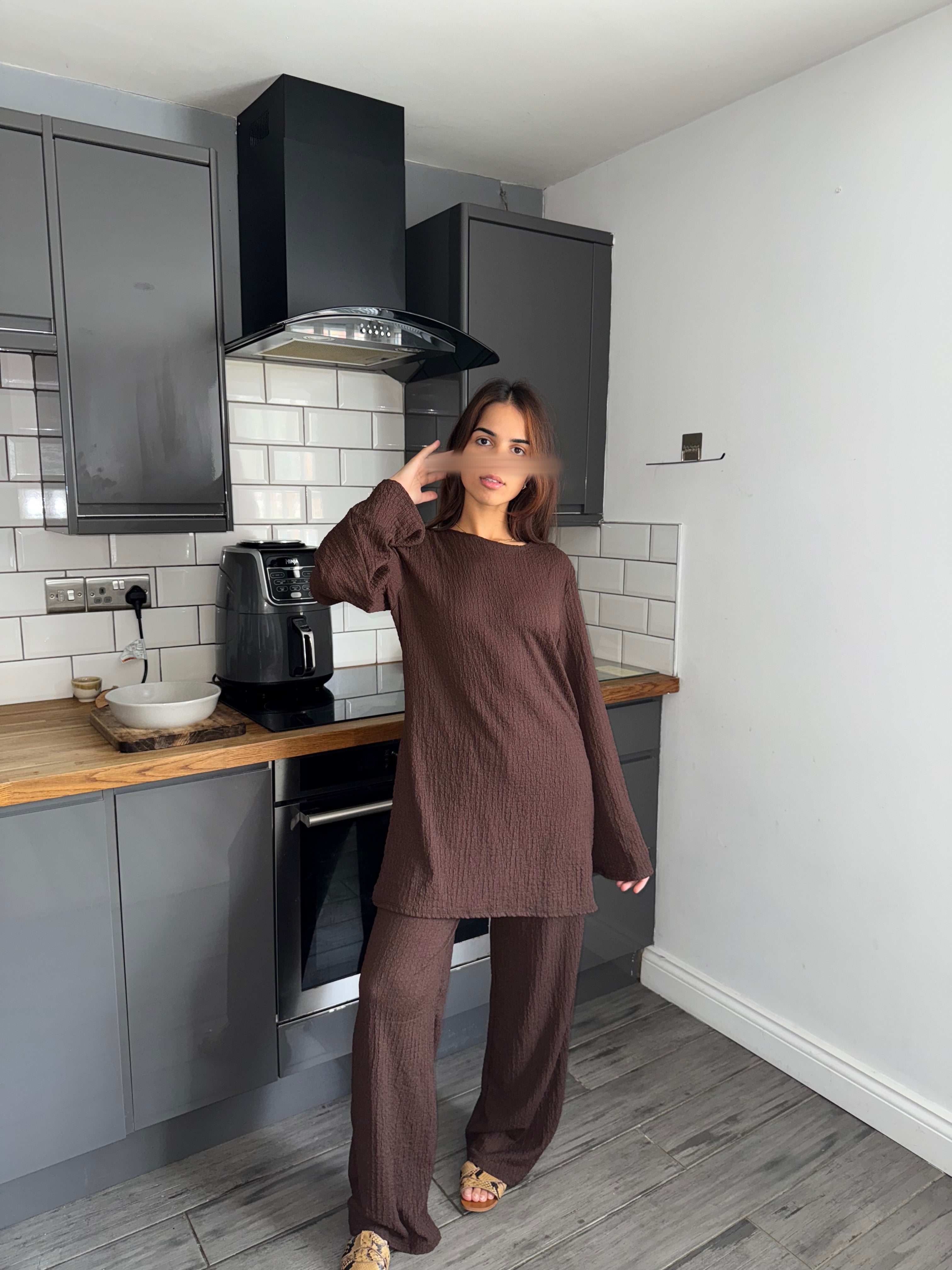 Popcorn Textured modest set