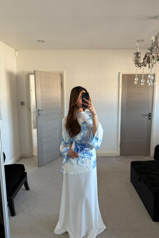Modest crepe maxi skirt