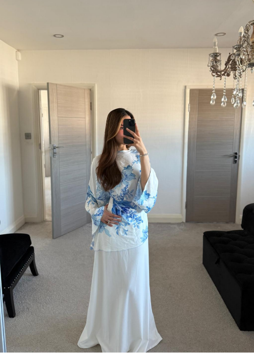 Modest crepe maxi skirt