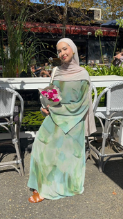 Chiffon tie back maxi dress in mint tie dye