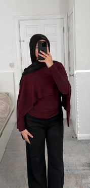 cape & ruche long top