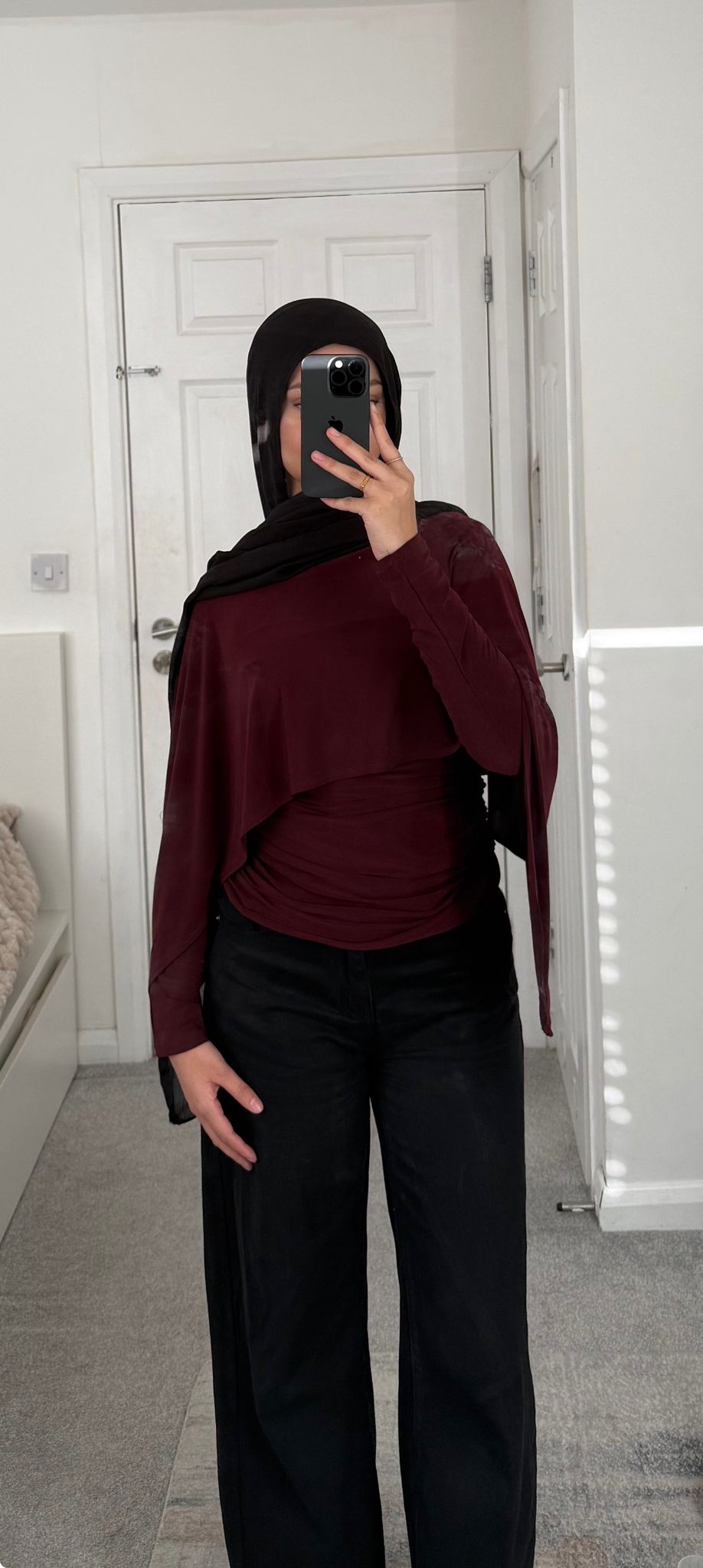 cape & ruche long top