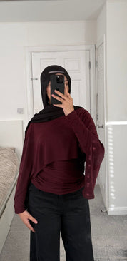 cape & ruche long top