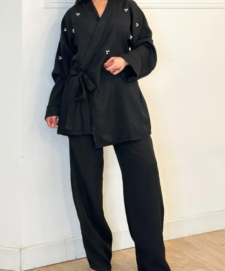 Jewelled tie side co ord set