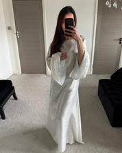 Full foil tie back occasion maxi dress