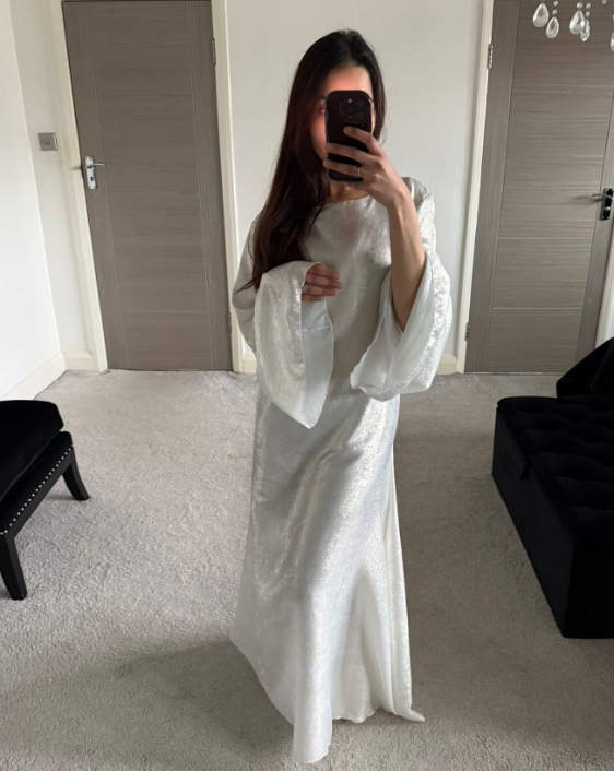 Full foil tie back occasion maxi dress