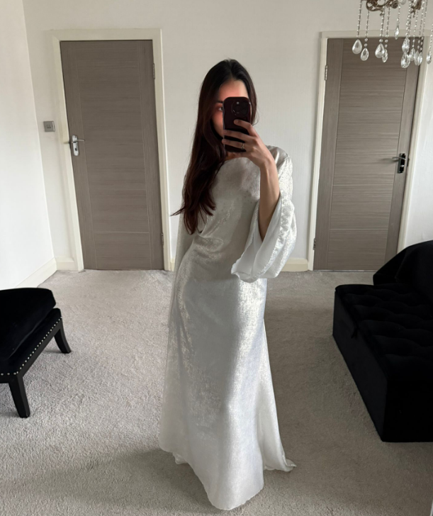 Full foil tie back occasion maxi dress