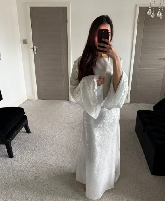Full foil tie back occasion maxi dress