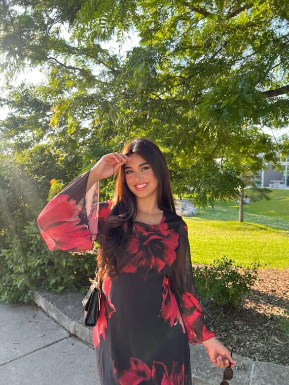 Tie back chiffon maxi dress in red large floral