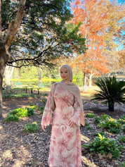 Tie back chiffon dress in blossom floral